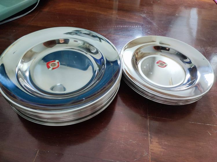 จานสแตนเลส ตราหัวม้าลาย 