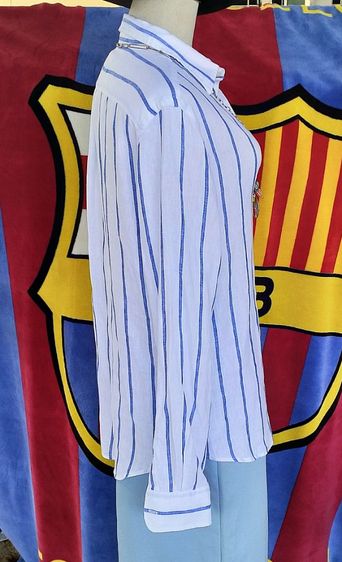 เสื้อเชิ้ตแขนยาวสตรี POLO Ralph Lauren relaxed fit มือสองของแท้ รูปที่ 13