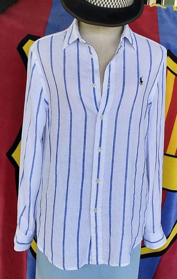 เสื้อเชิ้ตแขนยาวสตรี POLO Ralph Lauren relaxed fit มือสองของแท้ รูปที่ 5