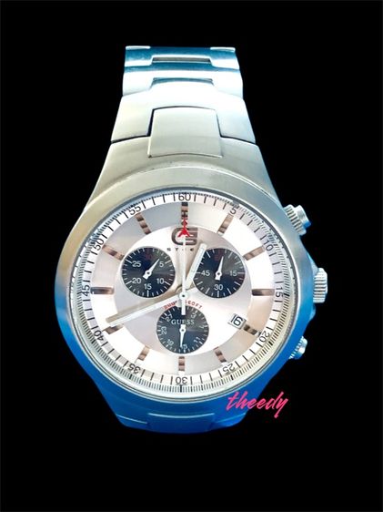 นาฬิกา Guess รุ่น G Steel หน้าปัดสีเงิน ขนาดหน้าปัด 43mm