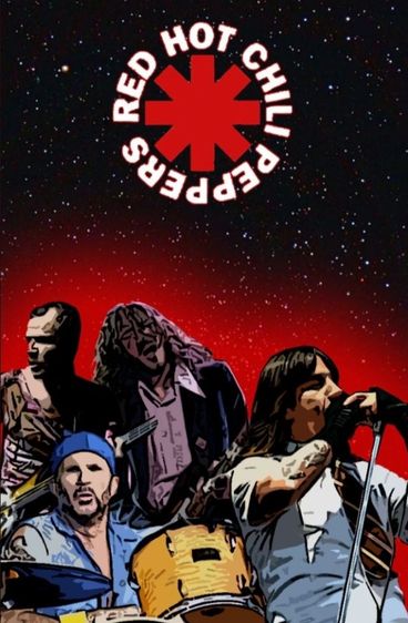 เสื้อยืดคอกลมวง Red Hot Chili Peppers T-SHIRTS รูปที่ 4