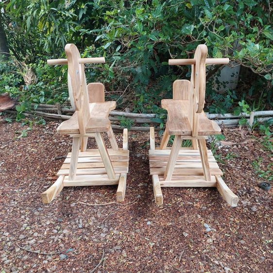 ม้าโยกเด็กไม้สัก แถมเคลือบแลคใสฟรี 1400.- ส่งฟรี รูปที่ 3