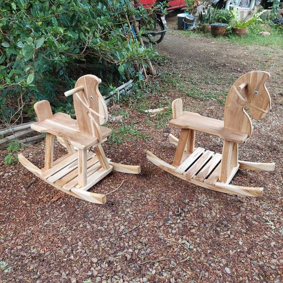 ม้าโยกเด็กไม้สัก แถมเคลือบแลคใสฟรี 1400.- ส่งฟรี รูปที่ 6