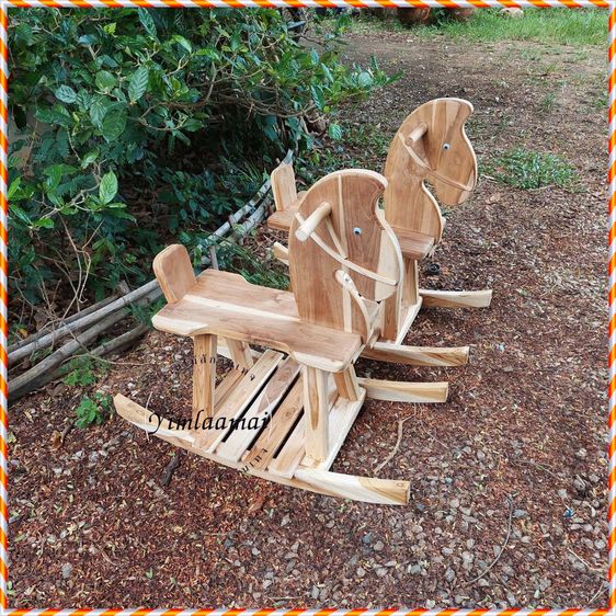 ม้าโยกเด็กไม้สัก แถมเคลือบแลคใสฟรี 1400.- ส่งฟรี รูปที่ 5