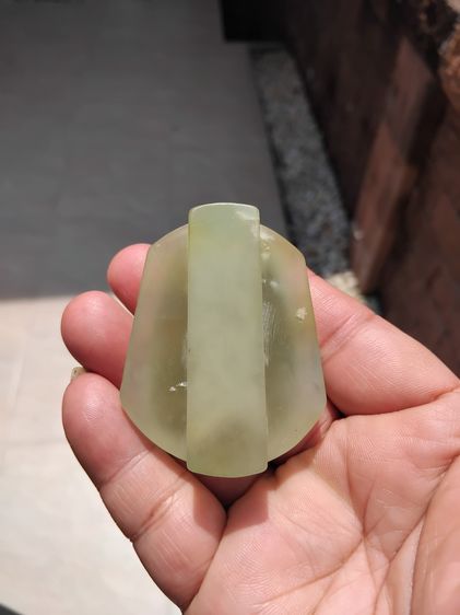 หัวเข็มขัด ลิงขี่ม้า เนื้อหินหยกขาว ห้อยคอ ขนาด 2 นิ้ว แกะแบบอย่างหนา มีน้ำหนัก แกะศิลปะอย่างสวย สมบูรณ์ แปลก หายากมาก หยกขาว เป็นสิ่งนำอำนา รูปที่ 2