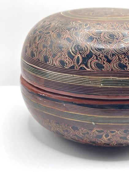 ตลับ เครื่องเขิน โบราณ รูปที่ 11