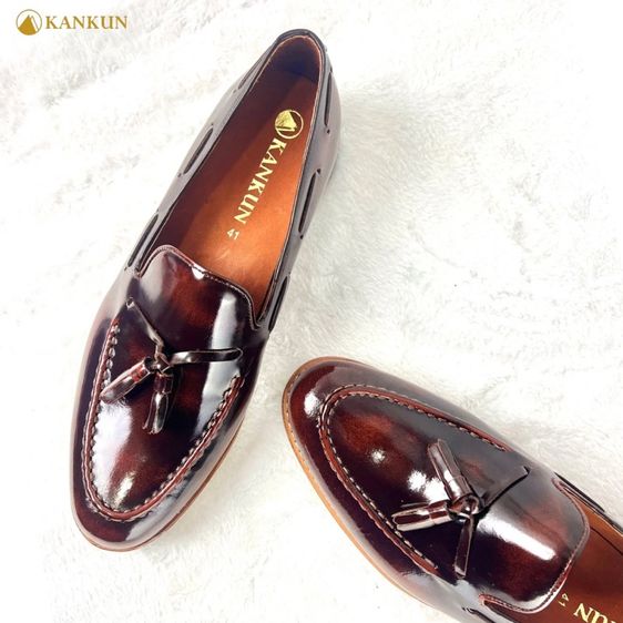 Tassel Loafer รองเท้าหนังวัวแท้ เกรดนำเข้า โดยช่างฝีมือระดับมืออาชีพ งานสวยหรูหรา สวมใส่สบาย พื้นนุ่มพิเศษ รูปที่ 5