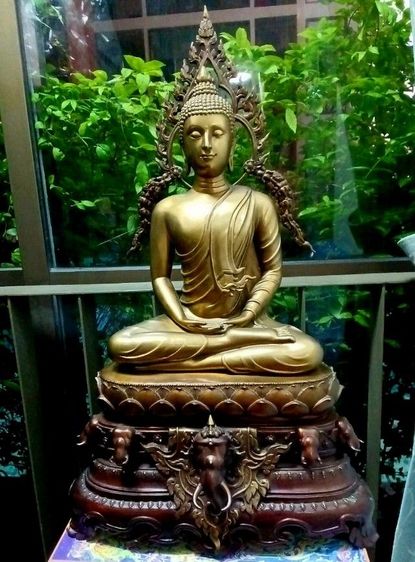 พระพุทธอุดมเทพคเชนทร เนื้อบรอนซ์ ผลงานศิลปิน อ.ประสิทธิ์ เอมทิม พุทธาภิเษก วัดบางลี่ ลพบุรี รูปที่ 2