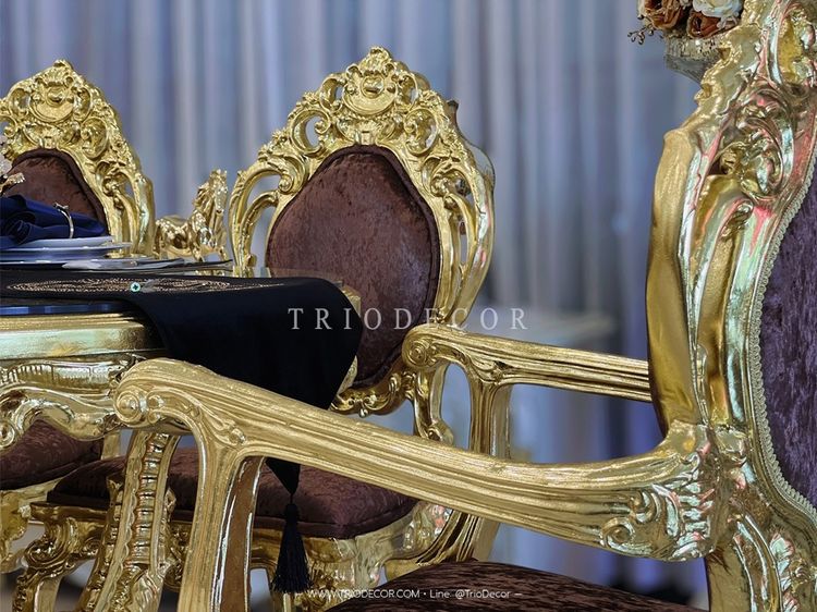 ALCAZAR Luxury Baroque Dining Set ชุดโต๊ะอาหารสไตล์บาร็อค หลุยส์ สีทอง 10ที่นั่ง รุ่น อัลคาซาร์ รูปที่ 6