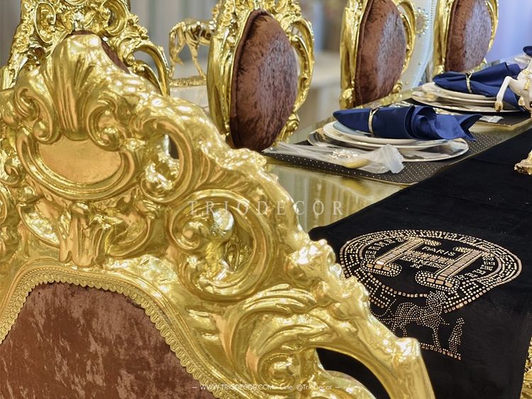 ALCAZAR Luxury Baroque Dining Set ชุดโต๊ะอาหารสไตล์บาร็อค หลุยส์ สีทอง 10ที่นั่ง รุ่น อัลคาซาร์ รูปที่ 11
