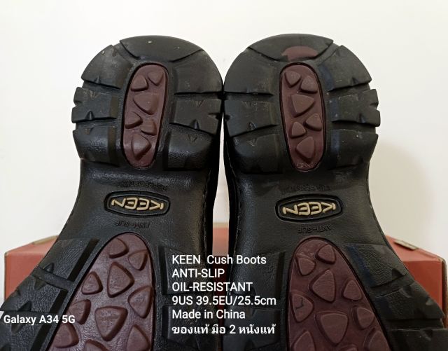 KEEN Boots, Unisex 39.5EU(25.5cm) ของแท้ มือ 2 สภาพดีมาก, รองเท้าหุ้มข้อ KEEN หนังแท้ พื้นแน่น เย็บรอบขอบพื้นเพิ่มเพื่อให้ทนทานมากขึ้น รูปที่ 9