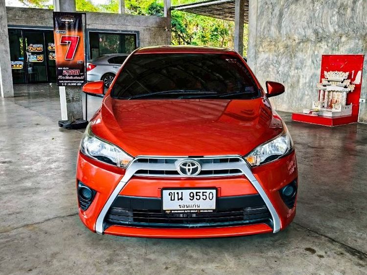 Toyota Yaris 2014 1.2 E Sedan เบนซิน ไม่ติดแก๊ส เกียร์อัตโนมัติ ส้ม รูปที่ 2