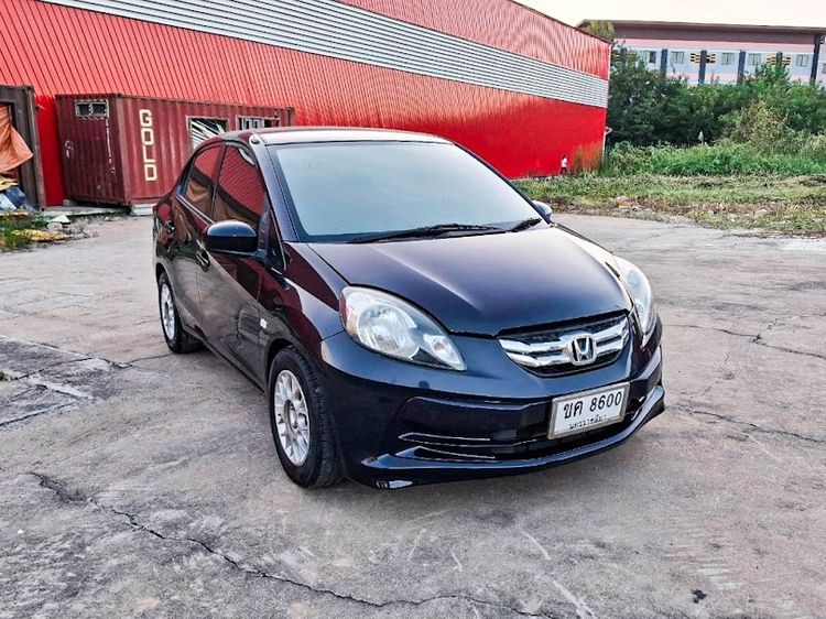 Honda Brio 2013 1.2 Amaze V Sedan เบนซิน ไม่ติดแก๊ส เกียร์อัตโนมัติ ดำ รูปที่ 3