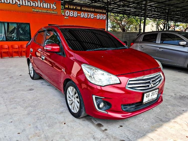 Mitsubishi Attrage 2013 1.2 GLS Sedan เบนซิน ไม่ติดแก๊ส เกียร์อัตโนมัติ แดง รูปที่ 3