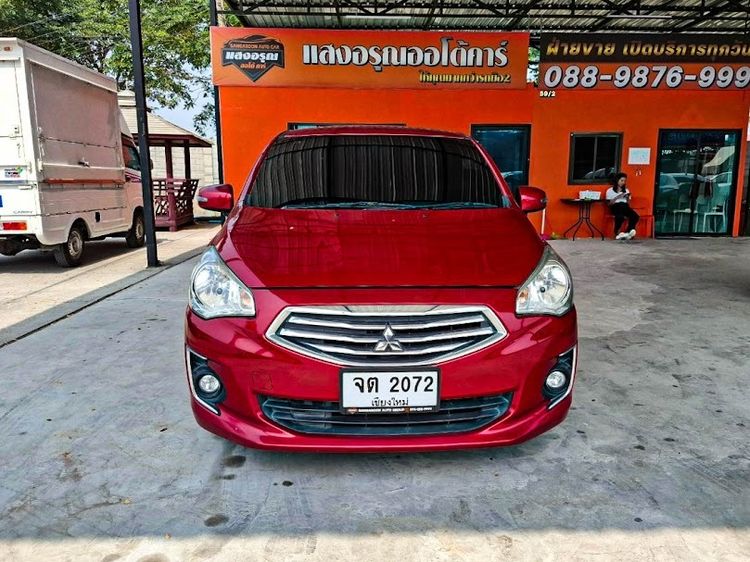 Mitsubishi Attrage 2013 1.2 GLS Sedan เบนซิน ไม่ติดแก๊ส เกียร์อัตโนมัติ แดง รูปที่ 2