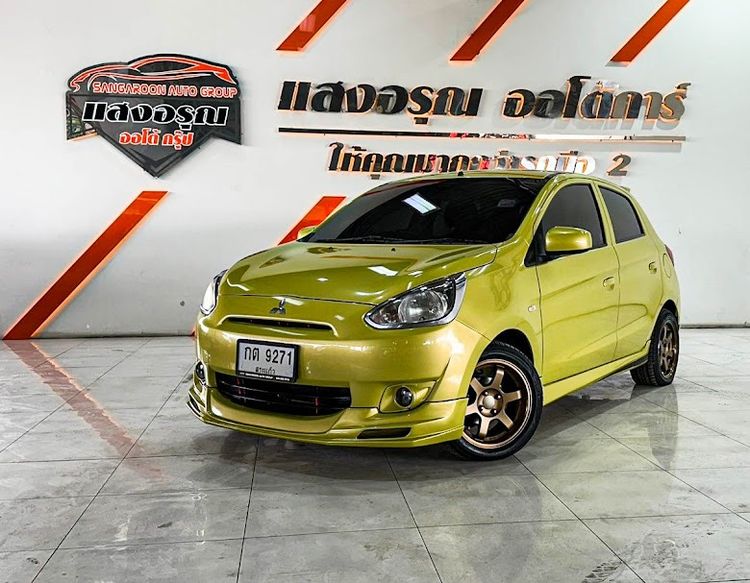 รถ Mitsubishi Mirage 1.2 GLX สี เขียว