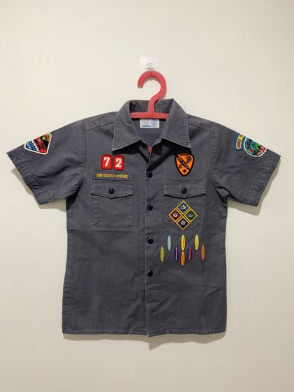 แขนสั้น เทา ฟรีไซส์ อื่นๆ อื่นๆ เสื้อ SURF SCOUTS OF HYSTERIC 💯 made in JAPAN size วัดจริงขนาด อก 19 ยาว 25 นิ้ว สภาพดีมาก อาร์มสวย ดีเทลสวย หายากน่าสะสมครับ
