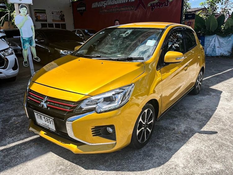 Mitsubishi Mirage 2019 1.2 GLS Sedan เบนซิน ไม่ติดแก๊ส เกียร์อัตโนมัติ เหลือง