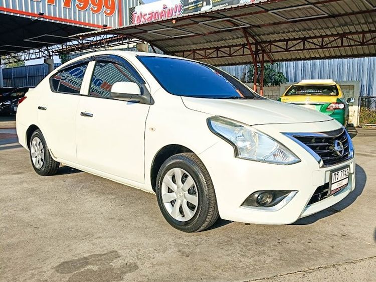 Nissan Almera 2015 1.2 E Sedan เบนซิน ไม่ติดแก๊ส เกียร์อัตโนมัติ ขาว รูปที่ 3