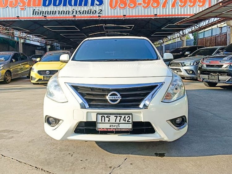 Nissan Almera 2015 1.2 E Sedan เบนซิน ไม่ติดแก๊ส เกียร์อัตโนมัติ ขาว รูปที่ 2