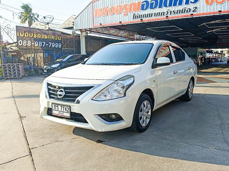 Nissan Almera 2015 1.2 E Sedan เบนซิน ไม่ติดแก๊ส เกียร์อัตโนมัติ ขาว
