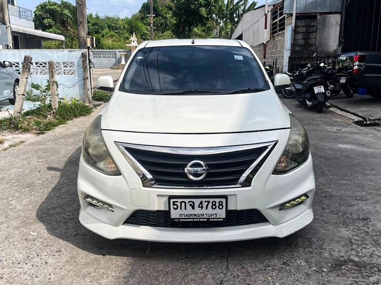 Nissan Almera 2016 1.2 E Sportech Sedan เบนซิน ไม่ติดแก๊ส เกียร์อัตโนมัติ ขาว รูปที่ 2