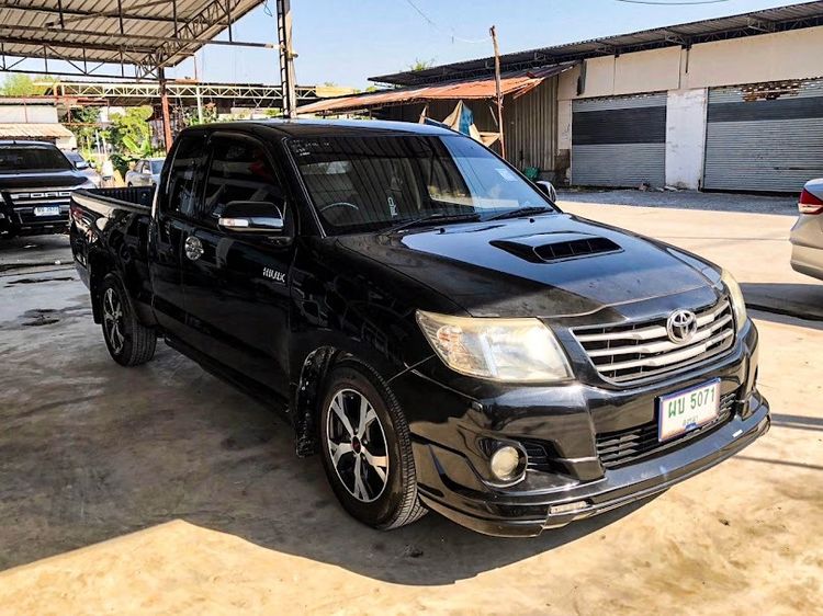 Toyota Hilux Vigo Champ 2013 Smart Cab 2.5 E Pickup ดีเซล ไม่ติดแก๊ส เกียร์ธรรมดา ดำ รูปที่ 3