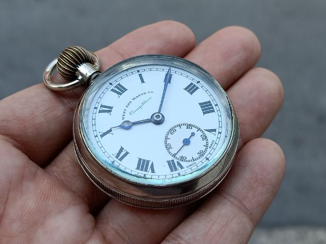 นาฬิกาพก West End Watch Co.หน้ากระเบื้องโบราณ รูปที่ 2