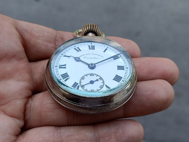 นาฬิกาพก West End Watch Co.หน้ากระเบื้องโบราณ รูปที่ 4