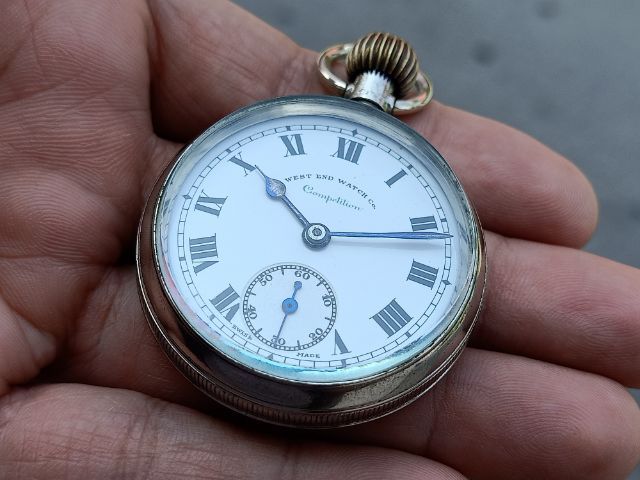 นาฬิกาพก West End Watch Co.หน้ากระเบื้องโบราณ รูปที่ 12