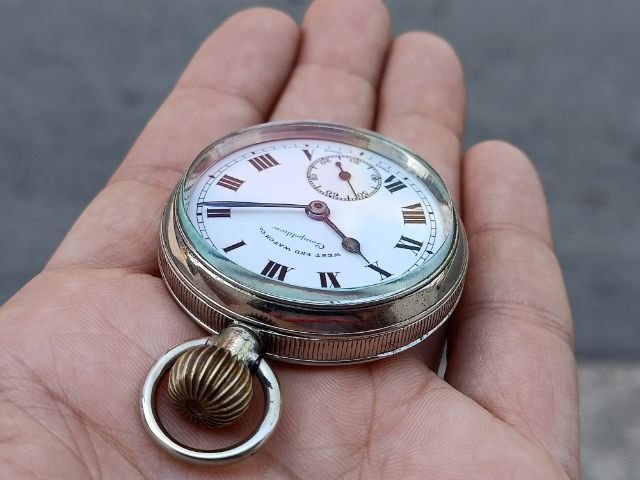 นาฬิกาพก West End Watch Co.หน้ากระเบื้องโบราณ รูปที่ 3