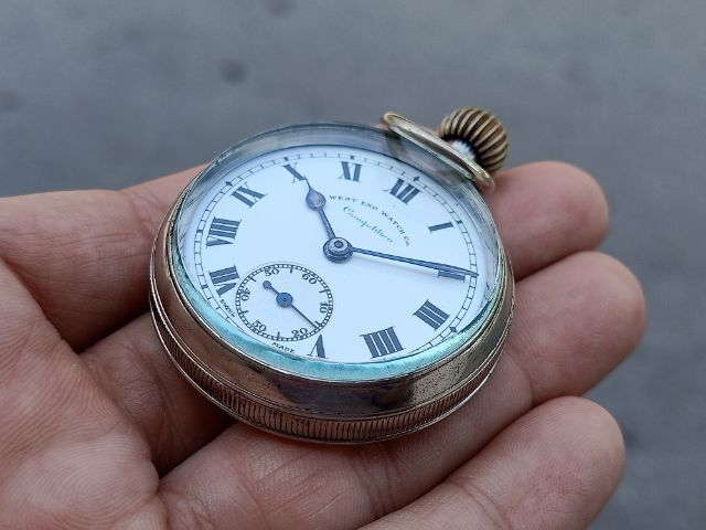 นาฬิกาพก West End Watch Co.หน้ากระเบื้องโบราณ รูปที่ 6