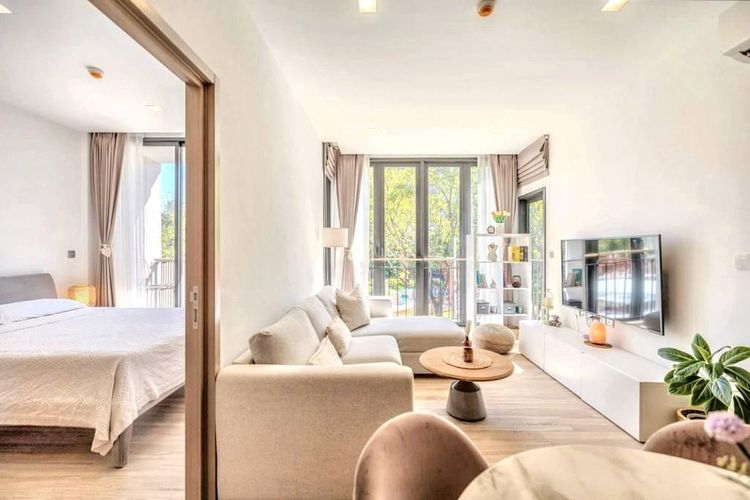 ตกแต่งครบ Sansiri 52 ตร.ม. 2 ห้องนอน 1 ห้องน้ำ คอนโดสำหรับ ขาย &amp; เช่าใน พระโขนงเหนือ รูปที่ 2