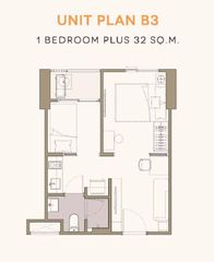 32 ตร.ม. 1 ห้องนอน 1 ห้องน้ำ คอนโดสำหรับ ขายใน รองเมือง
