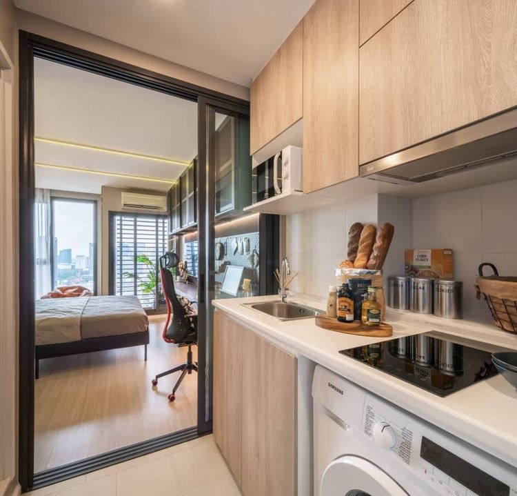 ตกแต่งครบ 2022 Grand Unity Development สตูดิโอ 1 ห้องน้ำ 22.76 ตร.ม เดนิม จตุจักร ตึก ซี รูปที่ 2