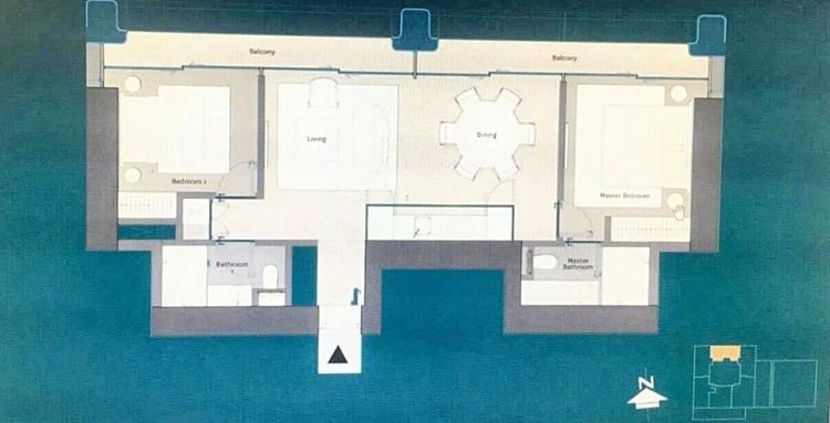 ตกแต่งครบ อื่นๆ 80 ตร.ม. 2 ห้องนอน 2 ห้องน้ำ คอนโดสำหรับ ขายใน ลุมพินี รูปที่ 3