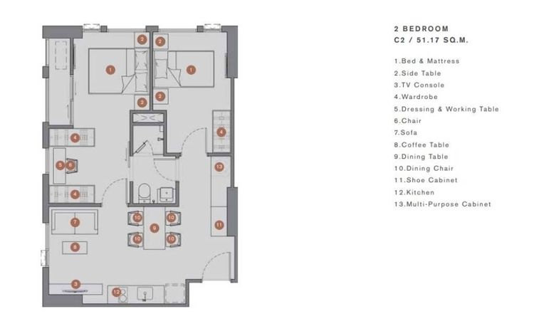 อื่นๆ 51 ตร.ม. 2 ห้องนอน 1 ห้องน้ำ คอนโดสำหรับ ขายใน สี่พระยา