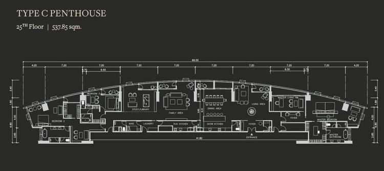 538 ตร.ม. 3 ห้องนอน 3 ห้องน้ำ คอนโดสำหรับ ขายใน คลองต้นไทร