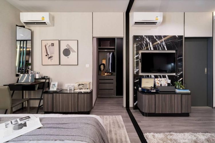 1 ห้องนอน 1 ห้องน้ำ 30.56 ตร.ม. ไอดีโอ โมบิ รางน้ำ