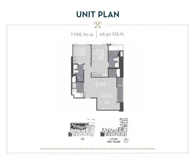 69 ตร.ม. 2 ห้องนอน 2 ห้องน้ำ คอนโดสำหรับ ขายใน ถนนเพชรบุรี