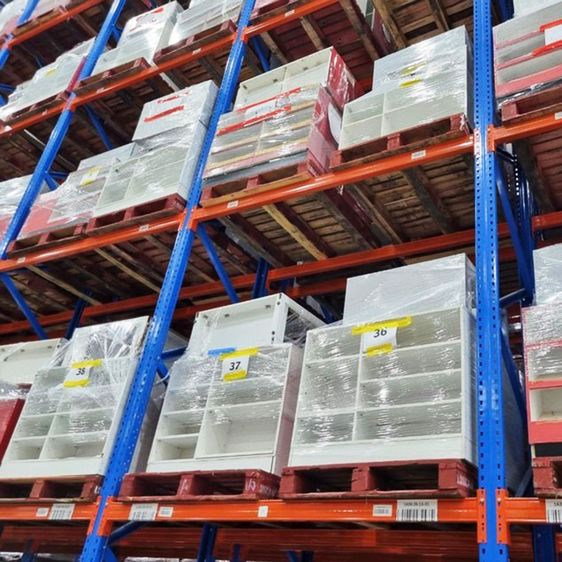 เคาน์เตอร์มินิมาร์ท เคาน์เตอร์คิดเงิน เคาน์เตอร์ร้านค้า สีขาวแดง 1 เซ็ต มี 3 ชิ้น รูปที่ 4