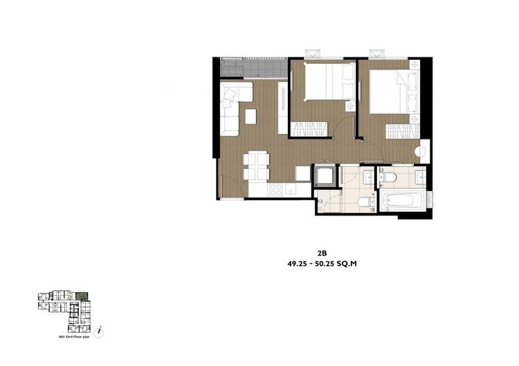 2020 อื่นๆ 2 ห้องนอน 50.25ตร.ม. เดอะ ไพรเวซี่ เตาปูน อินเตอร์เชนจ์ รูปที่ 3