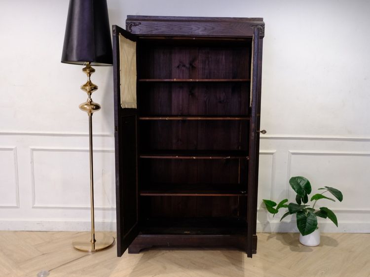 ตู้เสื้อผ้า 2บานเปิด สไตล์วินเทจ สีไม้วอลนัท งานยุโรปมาจากเยอรมนี รูปที่ 4