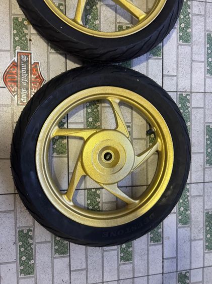 ล้อแม็กแท้คลิก125 ยิงทรายใหม่ พร้อมยางใหม่ดิสโตน คู่ละ3900 รูปที่ 7