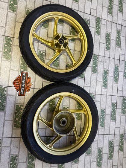 ล้อแม็กแท้คลิก125 ยิงทรายใหม่ พร้อมยางใหม่ดิสโตน คู่ละ3900