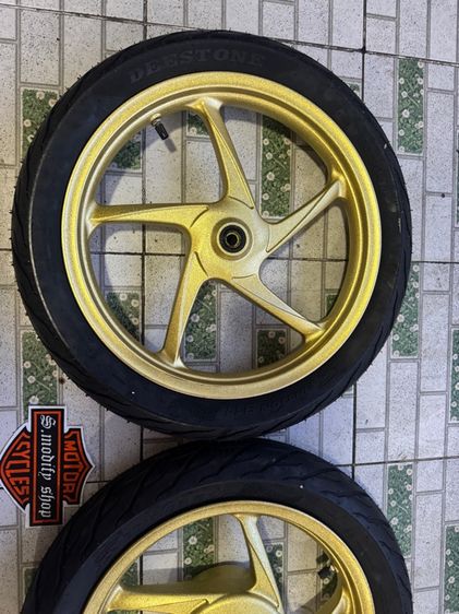 ล้อแม็กแท้คลิก125 ยิงทรายใหม่ พร้อมยางใหม่ดิสโตน คู่ละ3900 รูปที่ 8