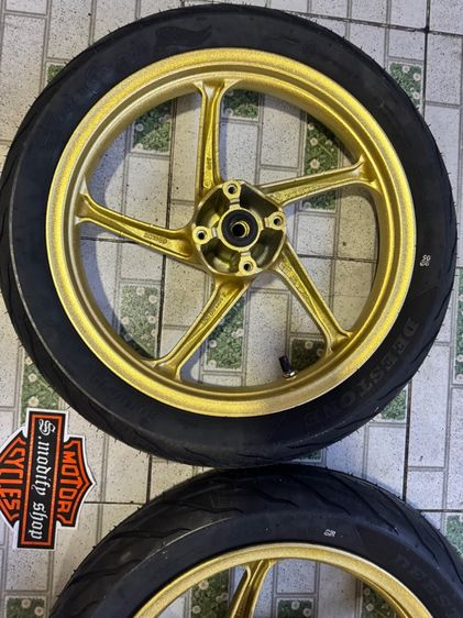 ล้อแม็กแท้คลิก125 ยิงทรายใหม่ พร้อมยางใหม่ดิสโตน คู่ละ3900 รูปที่ 3