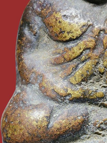 พระรูปหล่อโบราณหลวงพ่อเงิน วัดบางคลาน พิมพ์ขี้ตา สามชาย เนื้อทองผสม รูปที่ 12