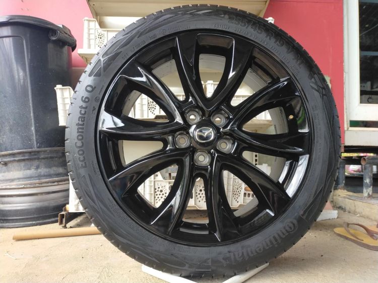 แม็กมาสด้า ขอบ19 สีอบpowder coat พร้อมยางคอนติ 235 45 19 ปี23 ยางสวยทุกเส้นใส่ CX 30 ,CX 3 รูปที่ 4