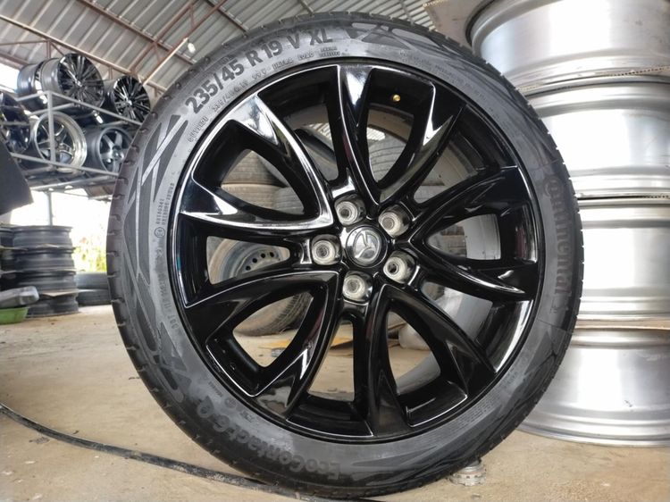 แม็กมาสด้า ขอบ19 สีอบpowder coat พร้อมยางคอนติ 235 45 19 ปี23 ยางสวยทุกเส้นใส่ CX 30 ,CX 3 รูปที่ 2